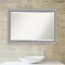 Beveled Bathroom Wall Mirror, Peak Polished Nickel Narrow Frame